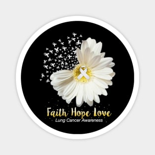 Faith Hope Love Tshirt Lung Cancer Awarenesss Magnet